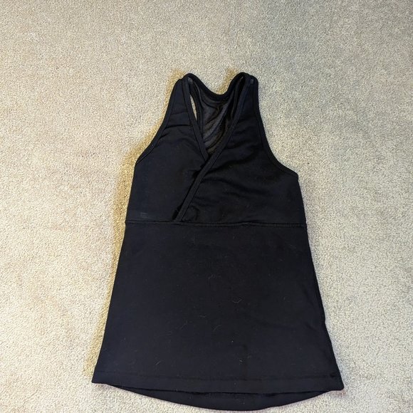 Lululemon Black Racerback Tank - Size 4 - Picture 2 of 2